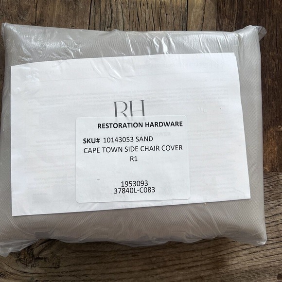 Restoration Hardware Cape Town Side Chair Outdoor Cover Sand New In Package - Picture 1 of 5